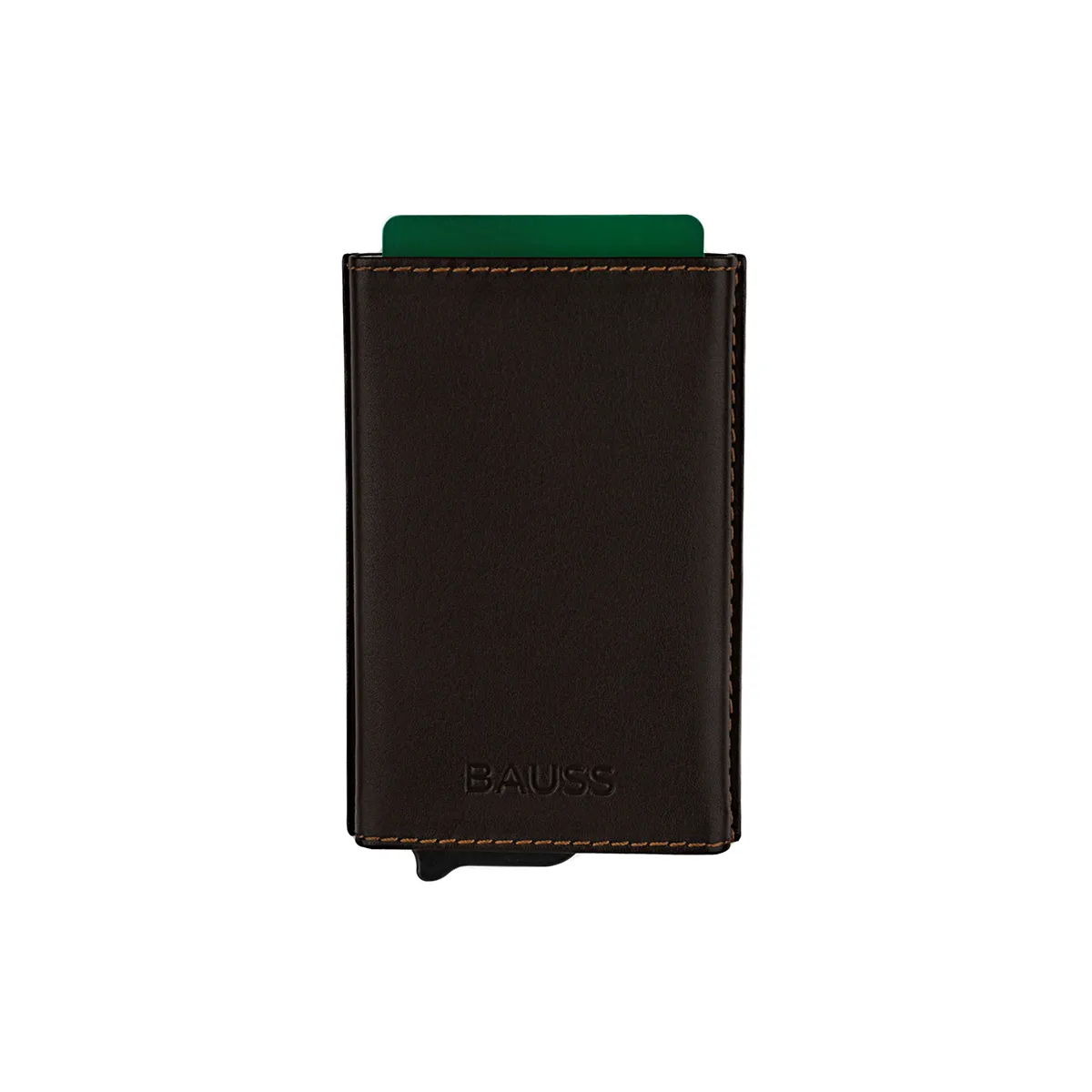Porta-Cartões em Pele e Alumínio Anti-RFID com Porta-moedas