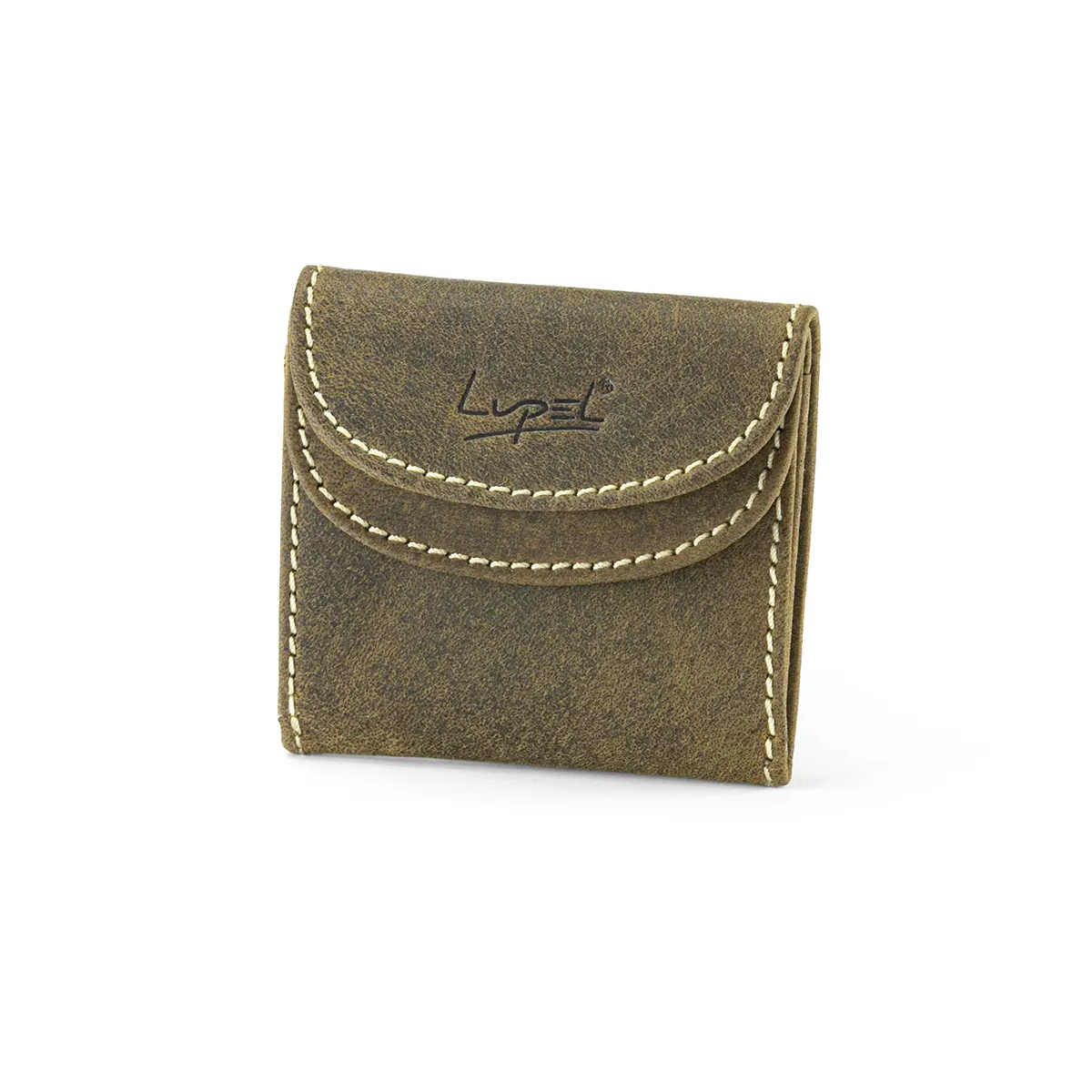 Leather Coin Purse with Note Compartment