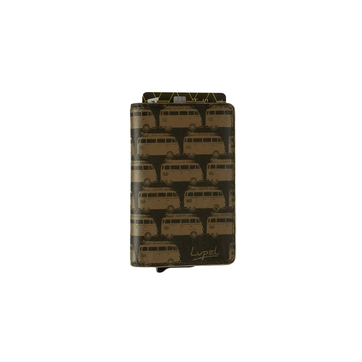 Leather and Aluminum Card Holder with Anti-RFID Protection